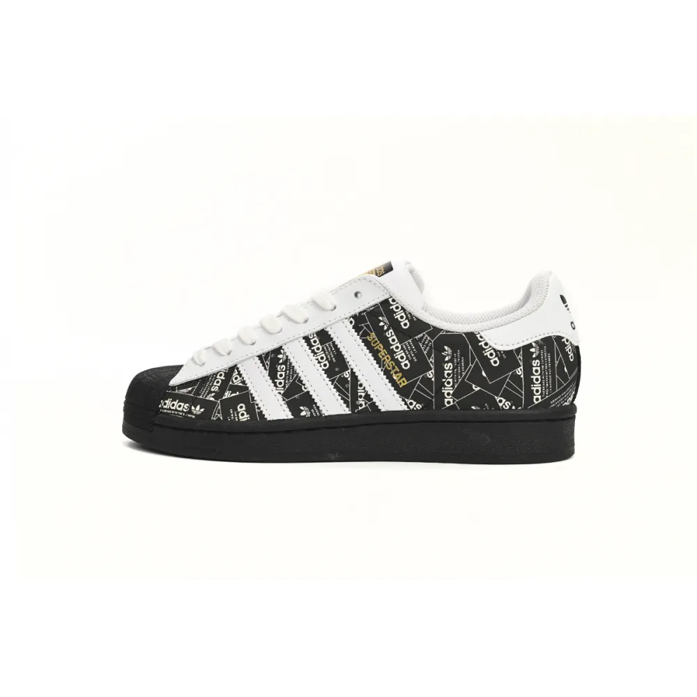 GET Superstar Shoes White Black Black Bright White, FV2820