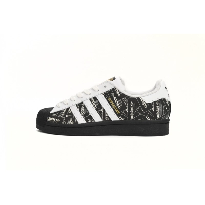  GET Superstar Shoes White Black Black Bright White, FV2820 01