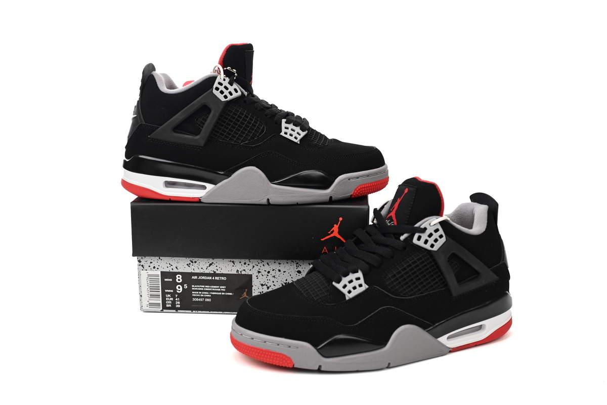  【Limited Time $36 Off】Get Jordan 4 Retro Bred, 308497-060