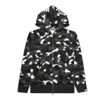 BAPE City Camo Shark Full Zip Hoodie Black,1J20 115 002 BLACK