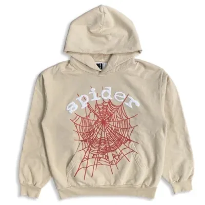 Sp5der Worldwide Websuit Beige Hoodie 01