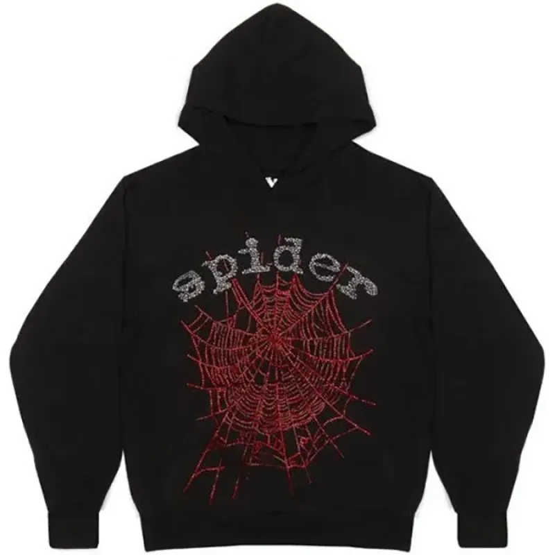 Sp5der OG Rhinestone Logo Hoodie