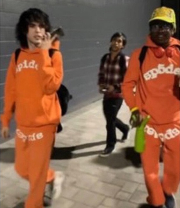 Sp5der Websuit Orange Hoodie