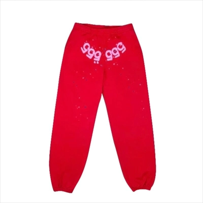  PK Sp5der Worldwide Red 555 Joggers 01