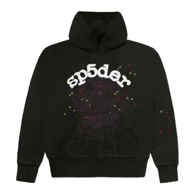 Black Sp5der Worldwide Hoodie 01