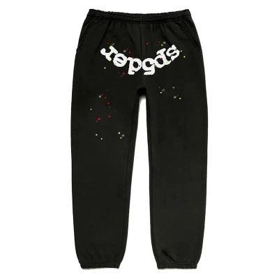 PK Black Sp5der Web Sweatpants 01