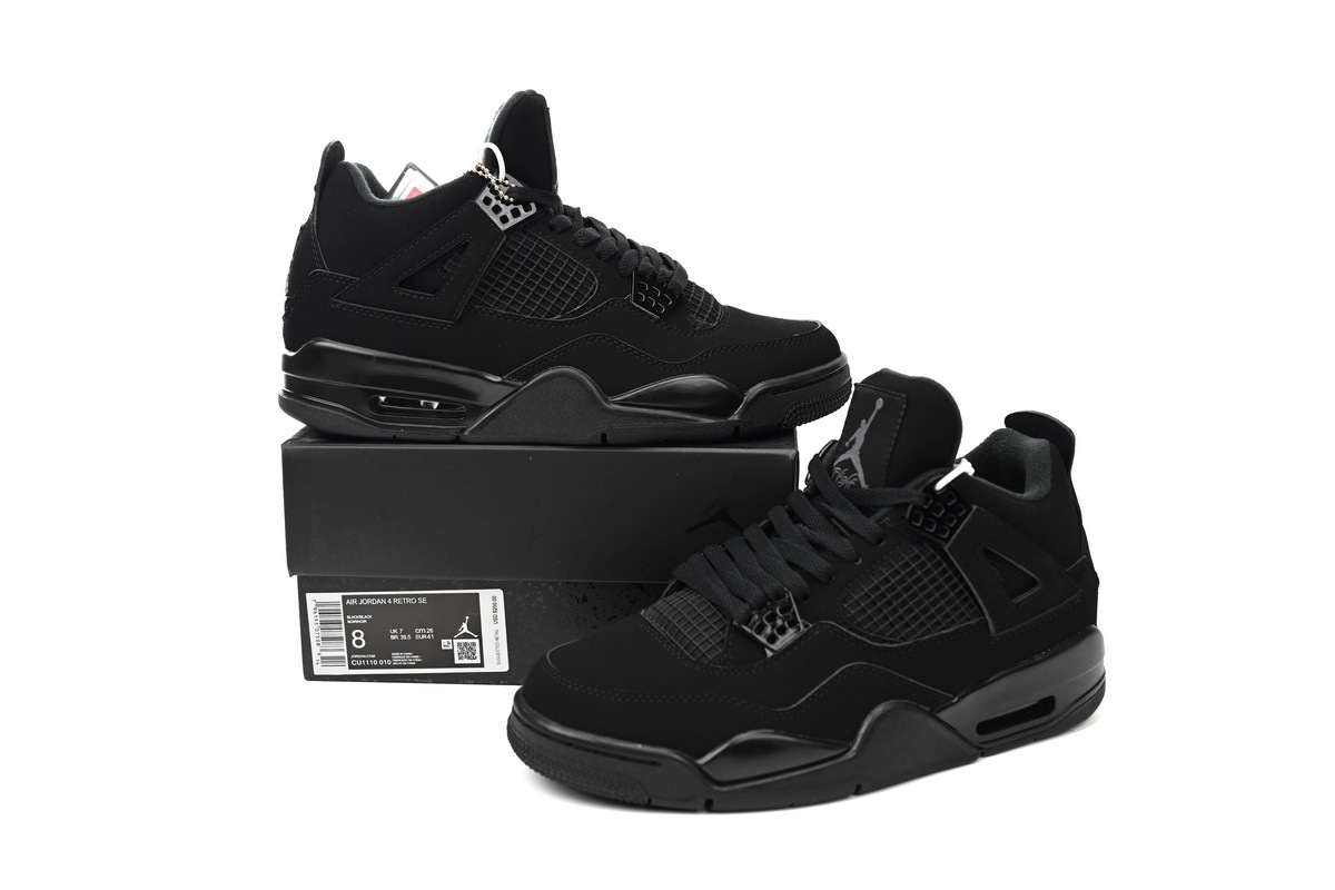  【Limited Time 50% Off】Jordan 4 Retro Black Cat CU1110-010