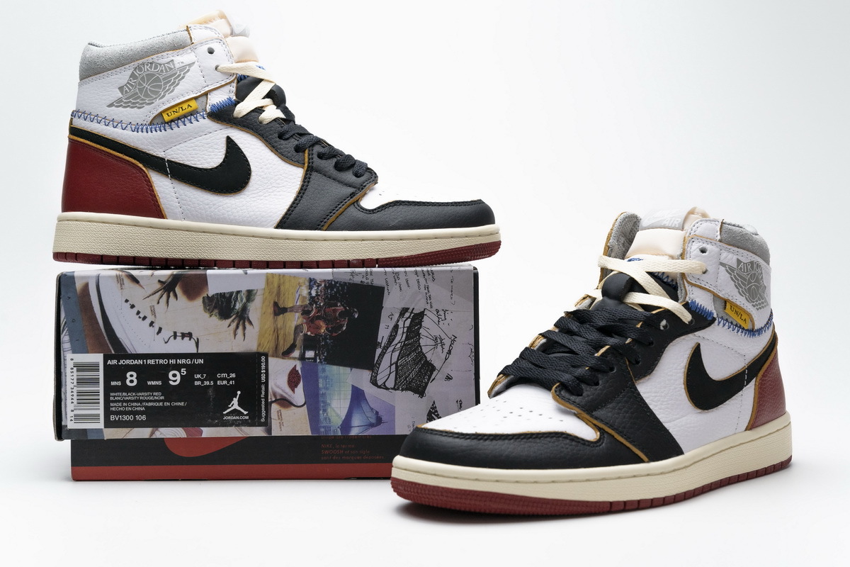  Perfectkicks Jordan 1 Retro High Union Los Angeles Black Toe, BV1300-106