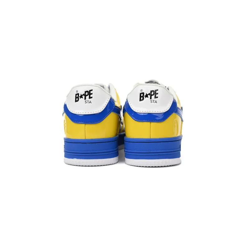 GET A Bathing Ape Bape Sta Low White Baolan Yellow,1180-191-006