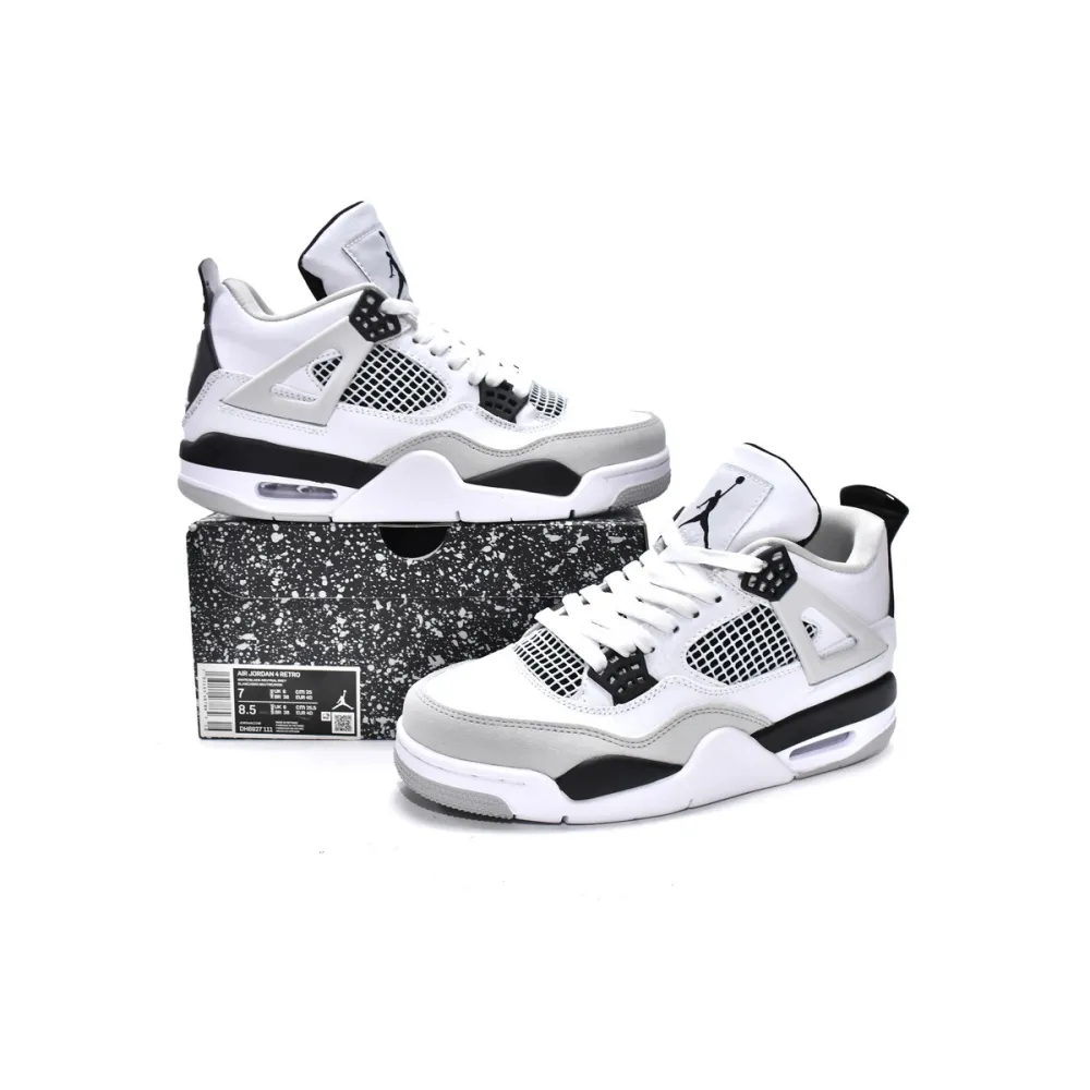  【Buy 1 Pair Get 2nd For $9.9】Air Jordan 4 Retro Military Black, DH6927-111 