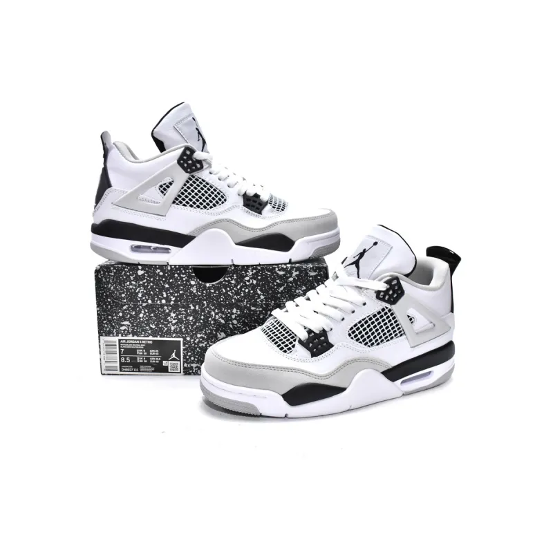  【Buy 1 Pair Get 2nd For $9.9】Air Jordan 4 Retro Military Black, DH6927-111 