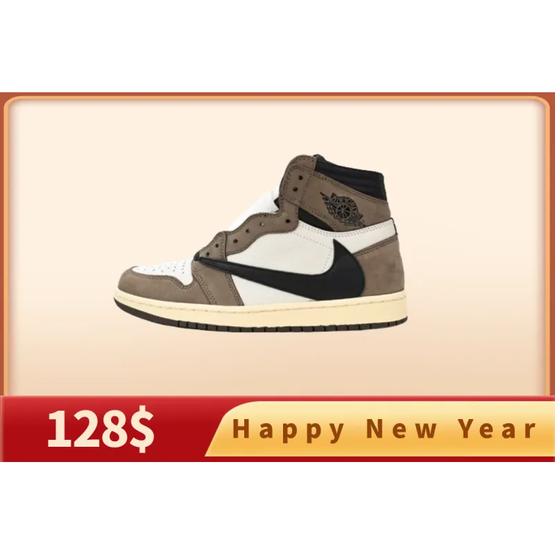 【Buy 1 Pair Get 2nd For $9.9】Jordan 1 Retro High Travis Scott,CD4487-100