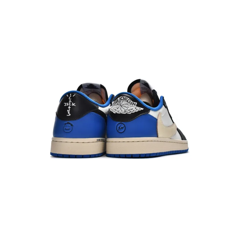  【Buy 1 Pair Get 2nd For $9.9】Jordan 1 Low Travis Scott Fragment Design, DM7866-140