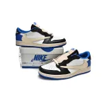  【Buy 1 Pair Get 2nd For $9.9】Jordan 1 Low Travis Scott Fragment Design, DM7866-140