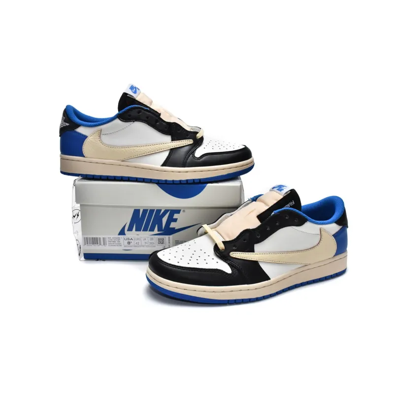  【Buy 1 Pair Get 2nd For $9.9】Jordan 1 Low Travis Scott Fragment Design, DM7866-140