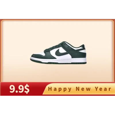 【Buy 1 Pair Get 2nd For $9.9】Dunk Low White Green,DD1391-101 01
