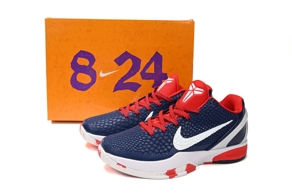  Kobe 6 Protro White Blue Red,436311-003 