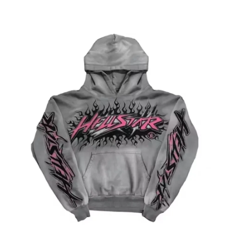 Hellstar Future Flame Hoodie Grey, FW23