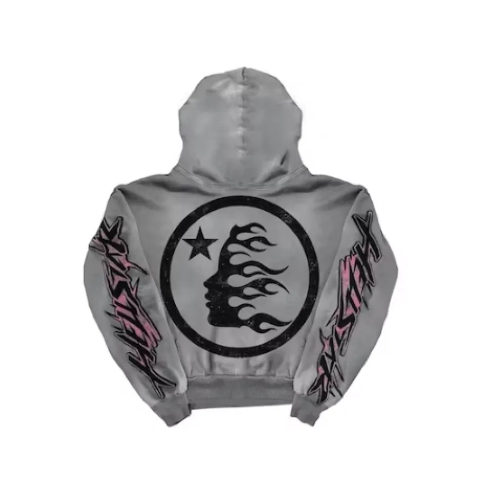 Hellstar Future Flame Hoodie Grey, FW23