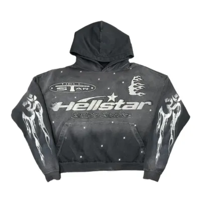 Hellstar Black Racer Hoodie,FW23 01