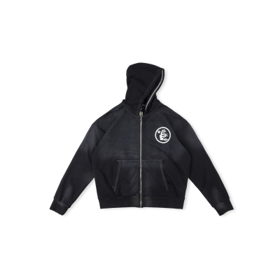 Hellstar Hoodie black With zipper 01