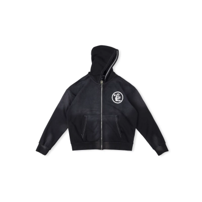 Hellstar Hoodie black With zipper 01