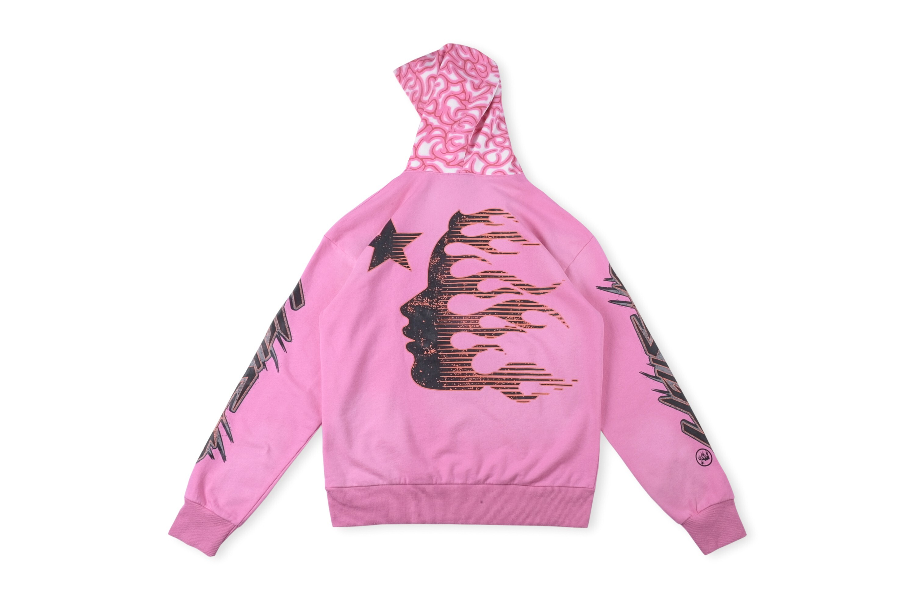Hellstar Brainwashed Without Brain Hoodie Pink
