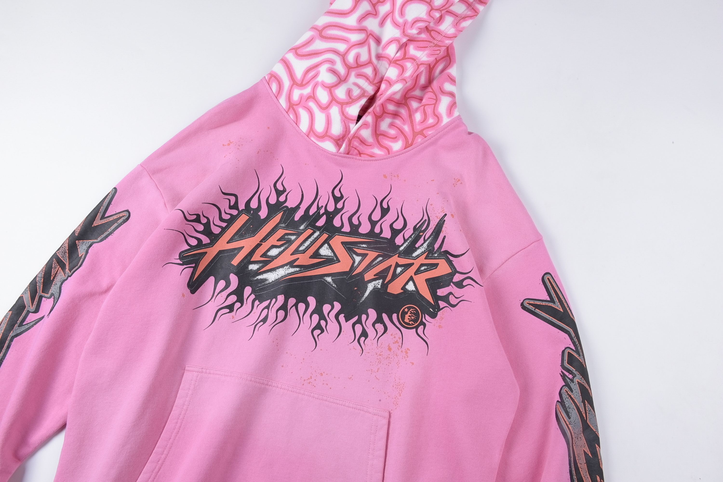 Hellstar Brainwashed Without Brain Hoodie Pink