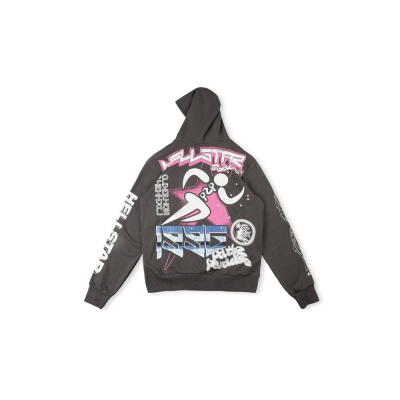 Hellstar Hoodie brown and pink 02