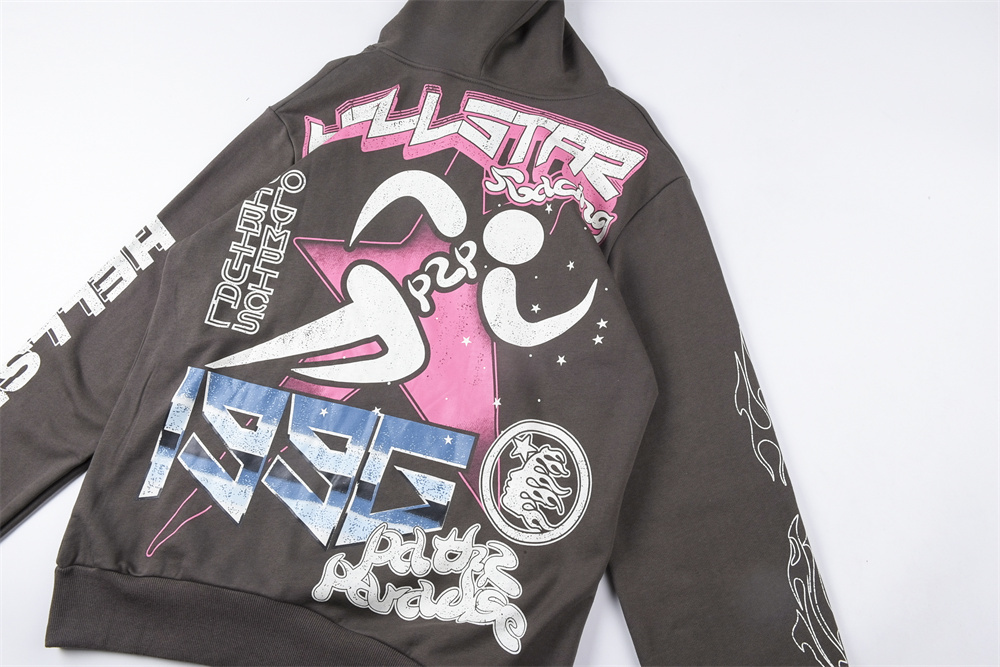 Hellstar Hoodie brown and pink
