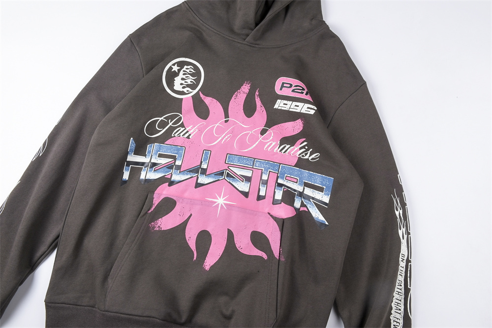 Hellstar Hoodie brown and pink