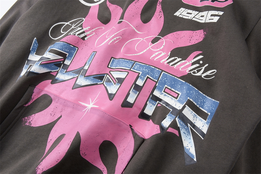 Hellstar Hoodie brown and pink