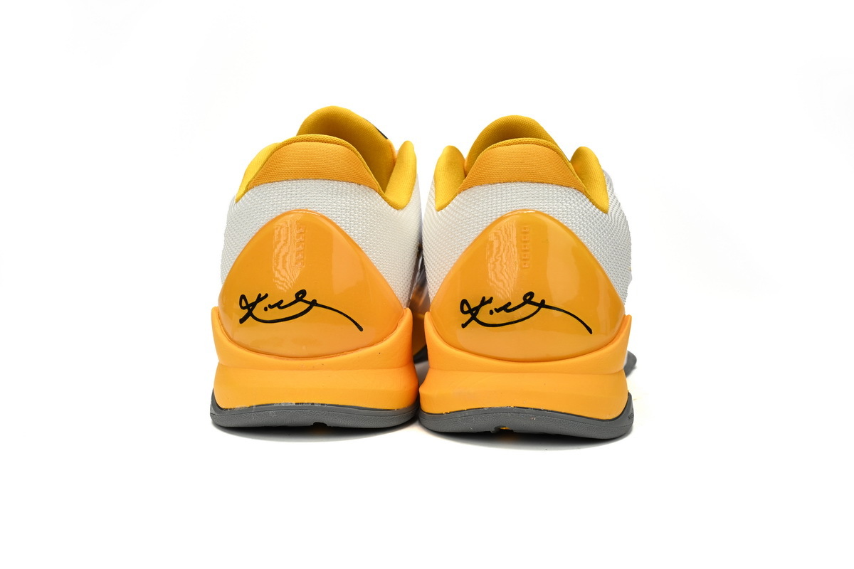  Perfectkicks New Sale Zoom Kobe 5 V X White Black Yellow Shoes,386430-104