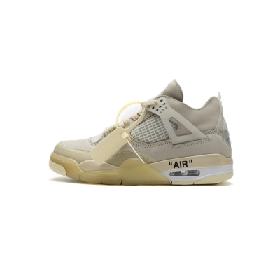 GET OFF White x Air Jordan 4 Sail, CV9388-100 01