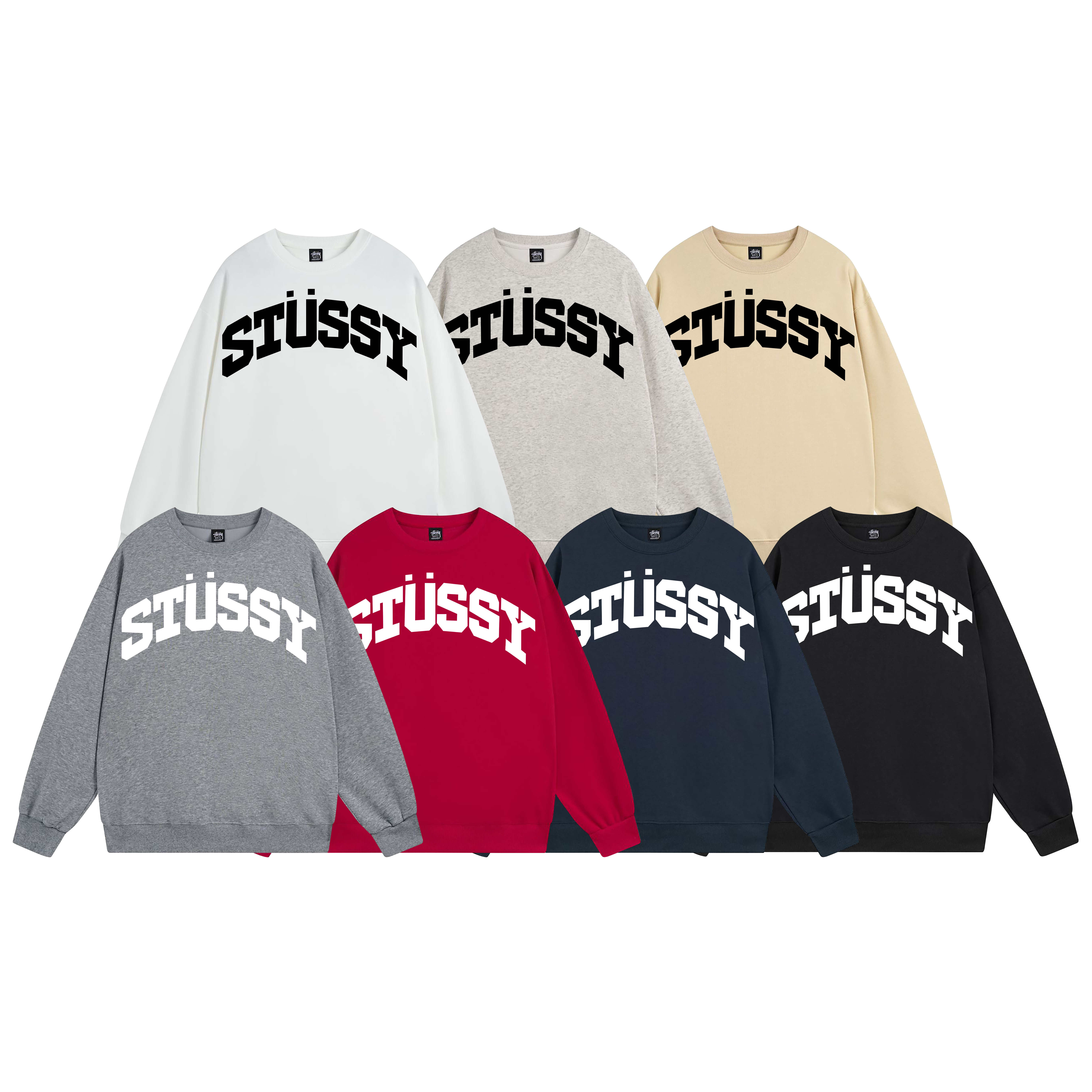 Stussy Hoodie White,Light Grey, Apricot, Gray,Red,Navy Blue,Black. XB506