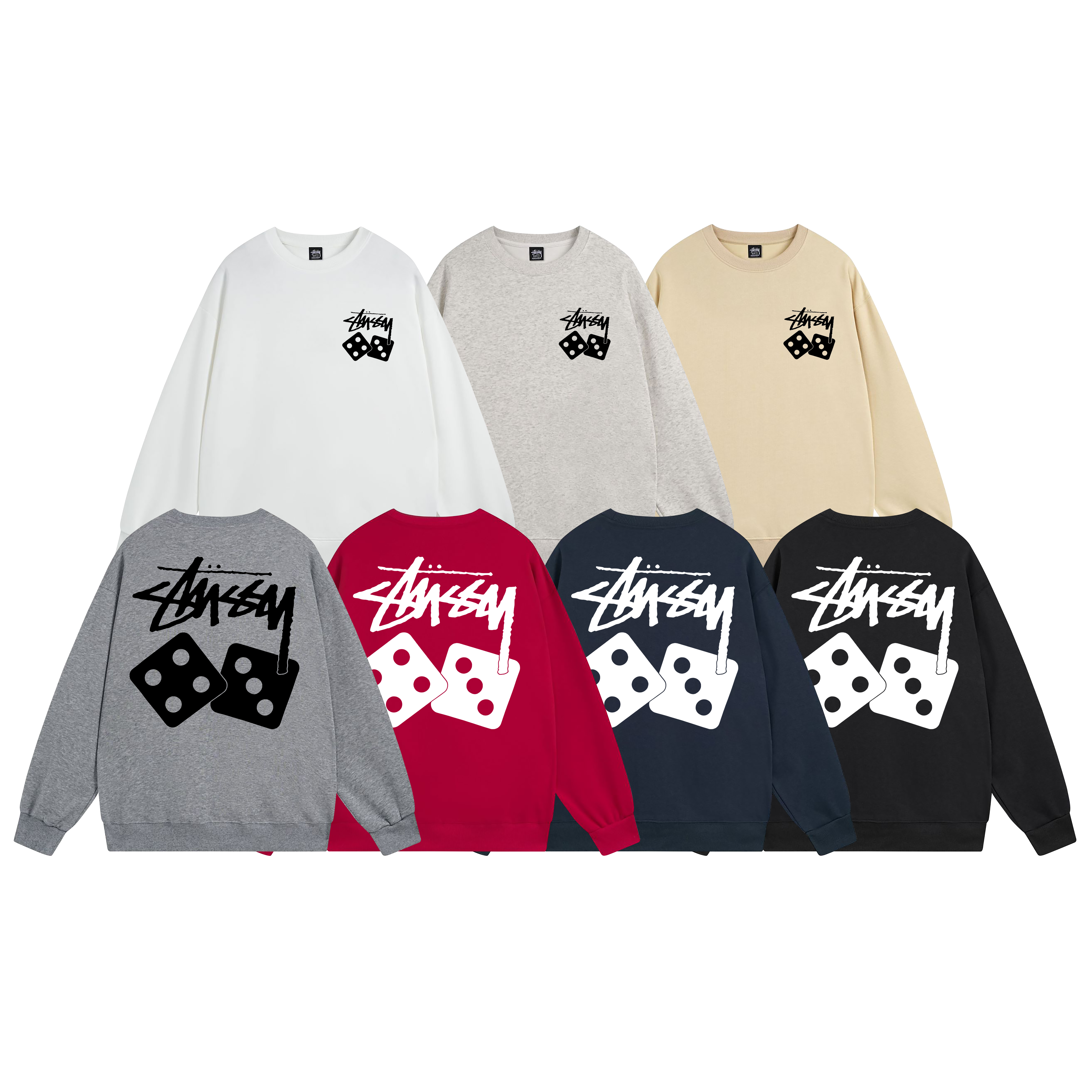 Stussy Hoodie White,Light Grey, Apricot, Gray,Red,Navy Blue,Black. XB519