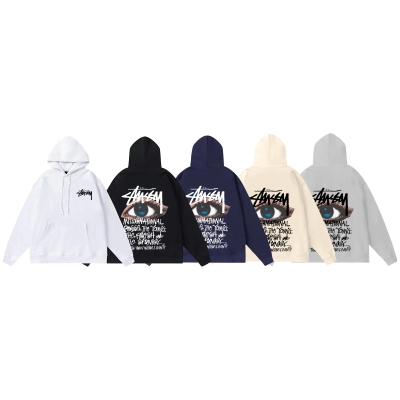  PK Stussy Hoodie White,Light Grey, Apricot, Navy Blue,Black. XB114 01