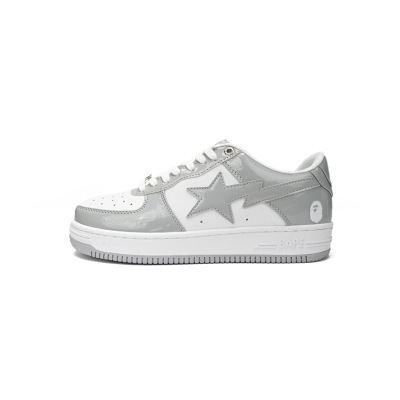  GET A Bathing Ape Bape Sta Low White Grey Rao Noodles,1170-191-021 01