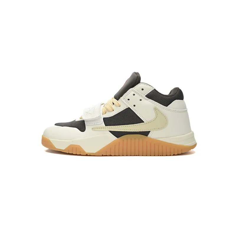 H12 Travis Scott x Jordan Cut The Check Nice Kicks White Brown, FZ8117-100