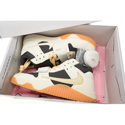 H12 Travis Scott x Jordan Cut The Check Nice Kicks White Brown, FZ8117-100 02