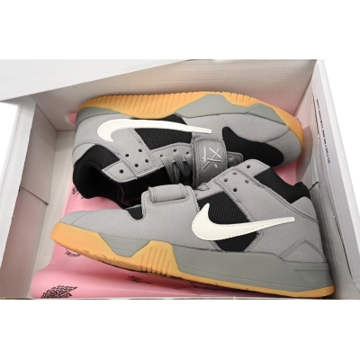  Get Travis Scott x Jordan Cut The Check Nice Kicks Black Gray Brown, FZ8117-104 02