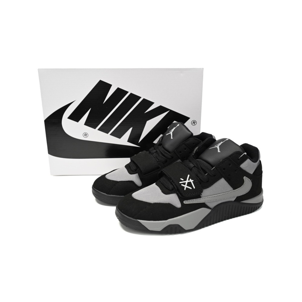 H12 Travis Scott x Jordan Cut The Check Nice Kicks Black Charcoal, FZ8117-481
