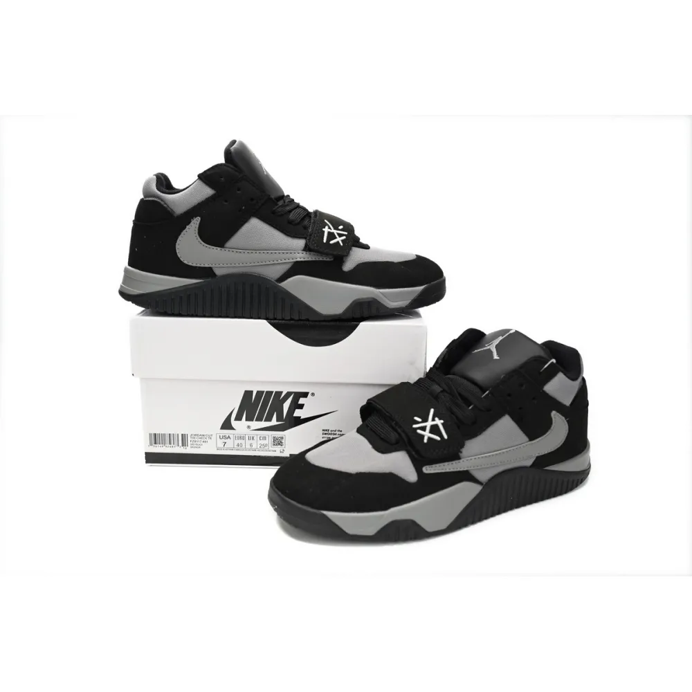  Get Travis Scott x Jordan Cut The Check Nice Kicks Black Charcoal, FZ8117-481