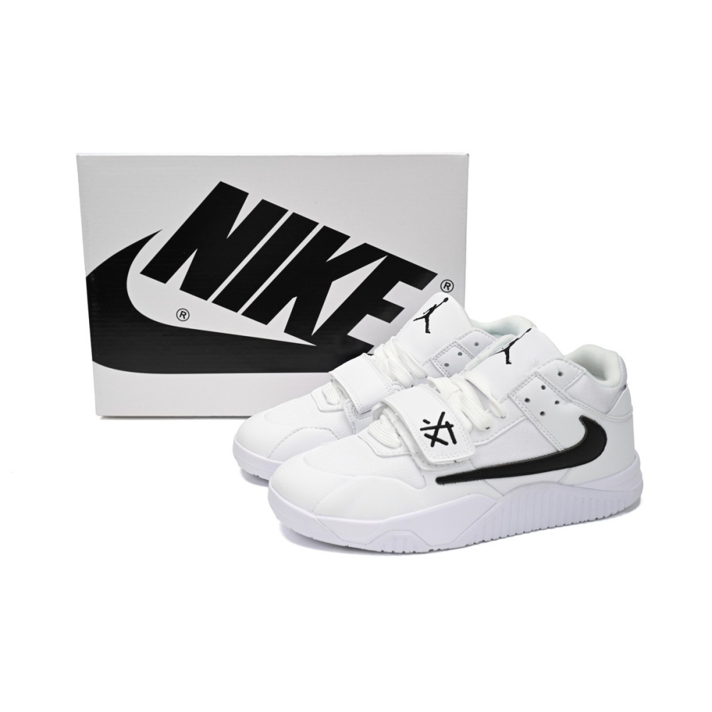 H12 Travis Scott x Jordan Cut The Check Nice Kicks White Black, FZ8117-492
