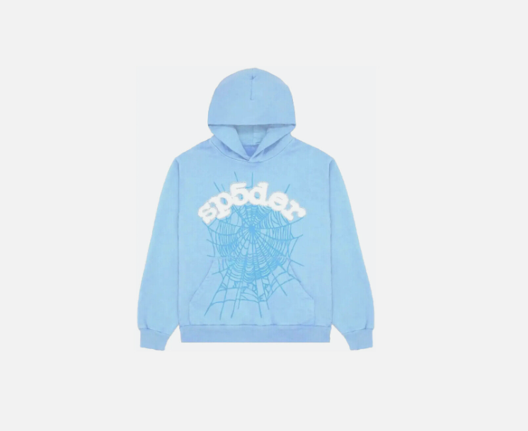 Sp5der Web Hoodie Sky Blue