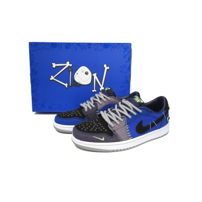  GET Zion Williamson x Air Jordan 1 Low OG Voodoo, DZ7292-420 02