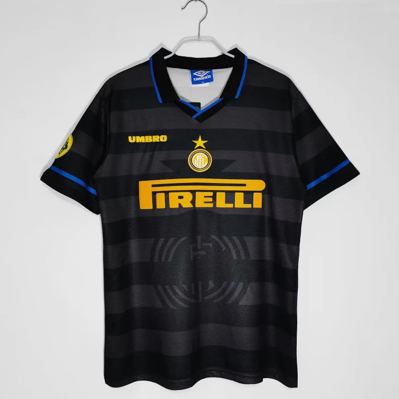   Best Reps Serie A 1997/98 F.C.International Milan Retro Second Away  Soccer Jersey