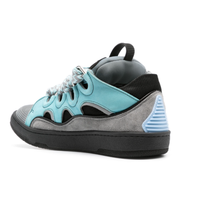  Lanvin Curb leather sneakers, FWSKDK02TONEP24, Replica Shoes 01