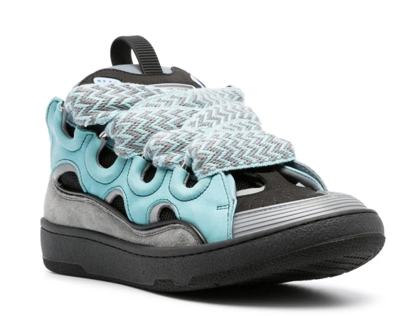  Lanvin Curb leather sneakers, FWSKDK02TONEP24, Replica Shoes