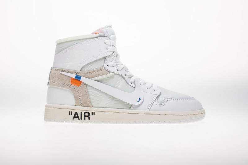 PK God Jordan 1 Retro High Off-White White, AQ0818-100 the best replica sneaker 